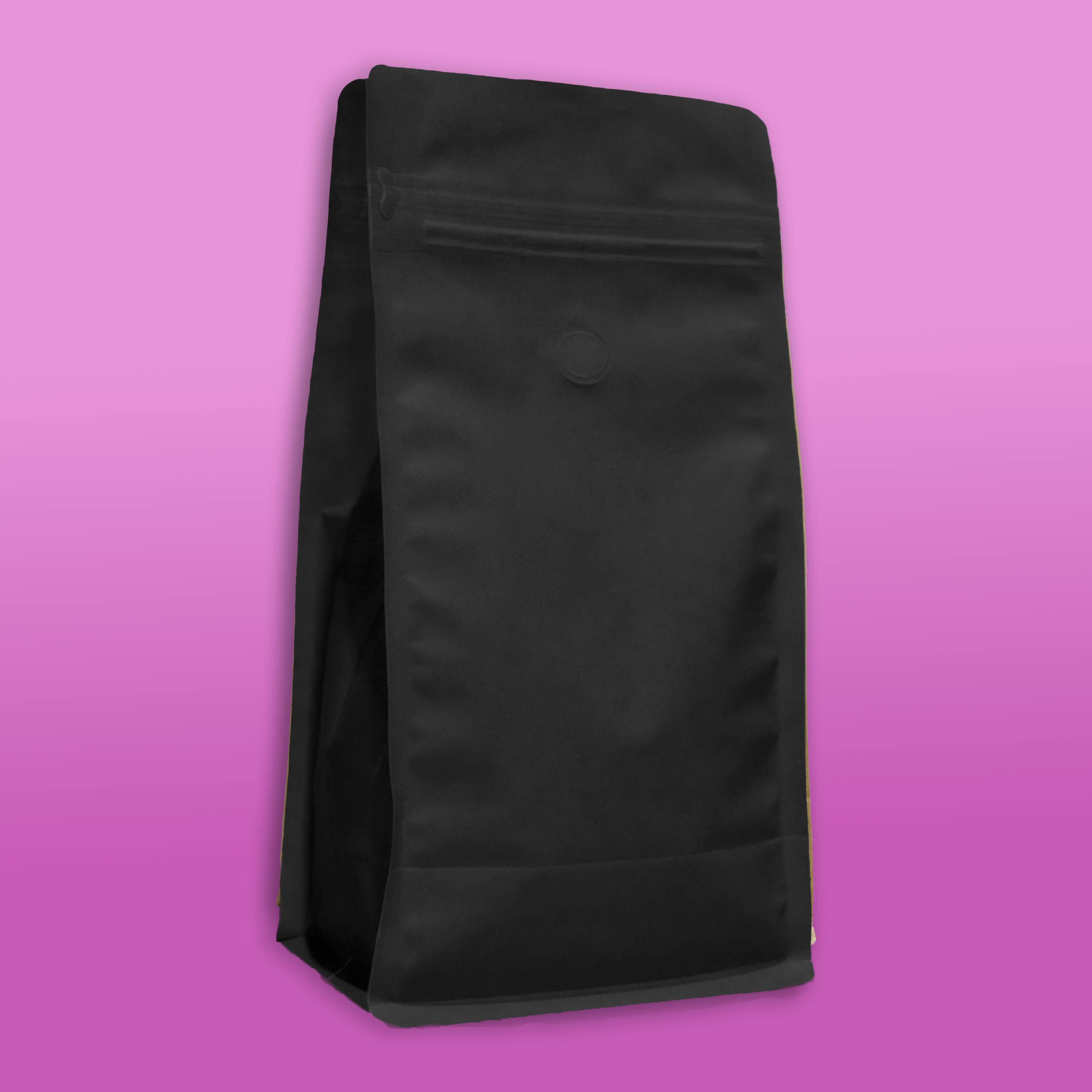 Black Flat Bottom Bag - Case