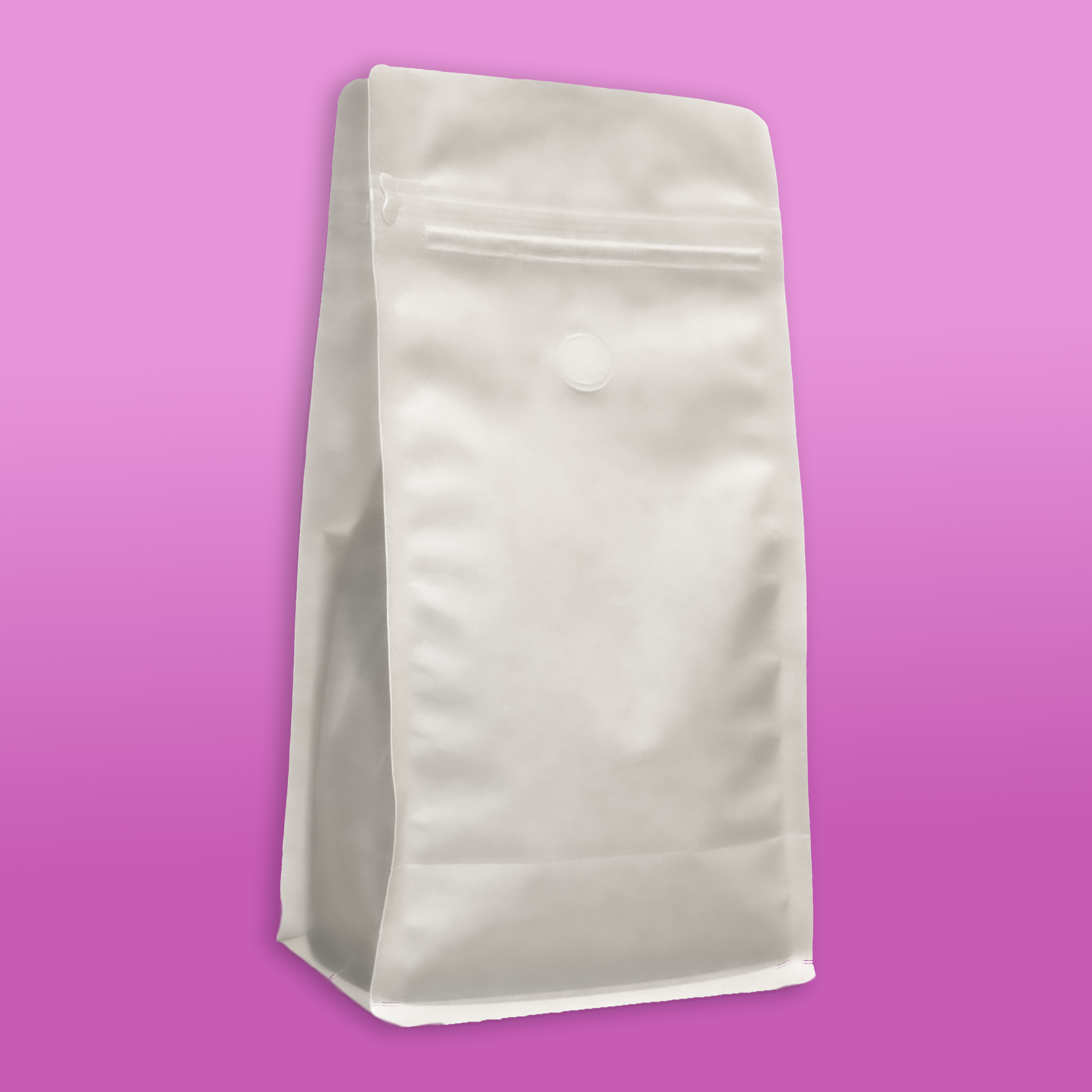 White Flat Bottom Bag - Case