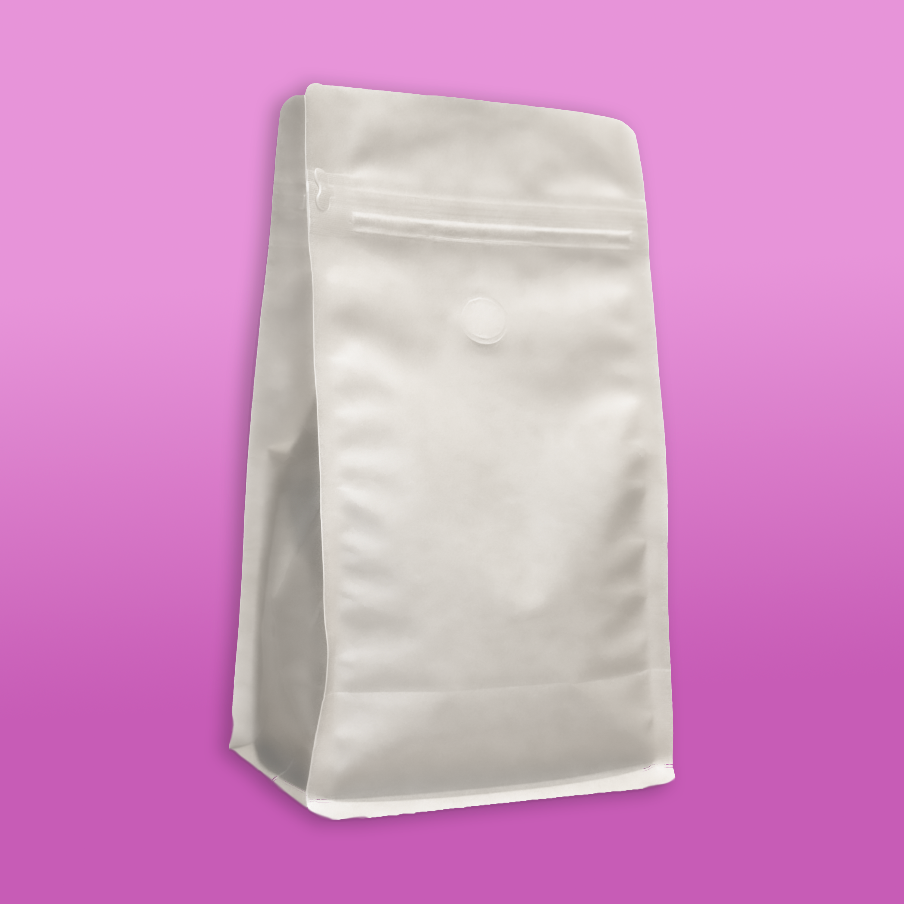 White Flat Bottom Bag - Case