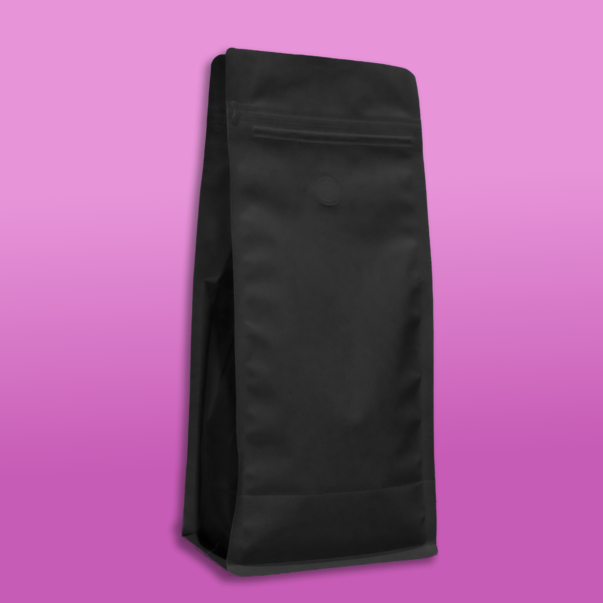 Black Flat Bottom Bag - Case