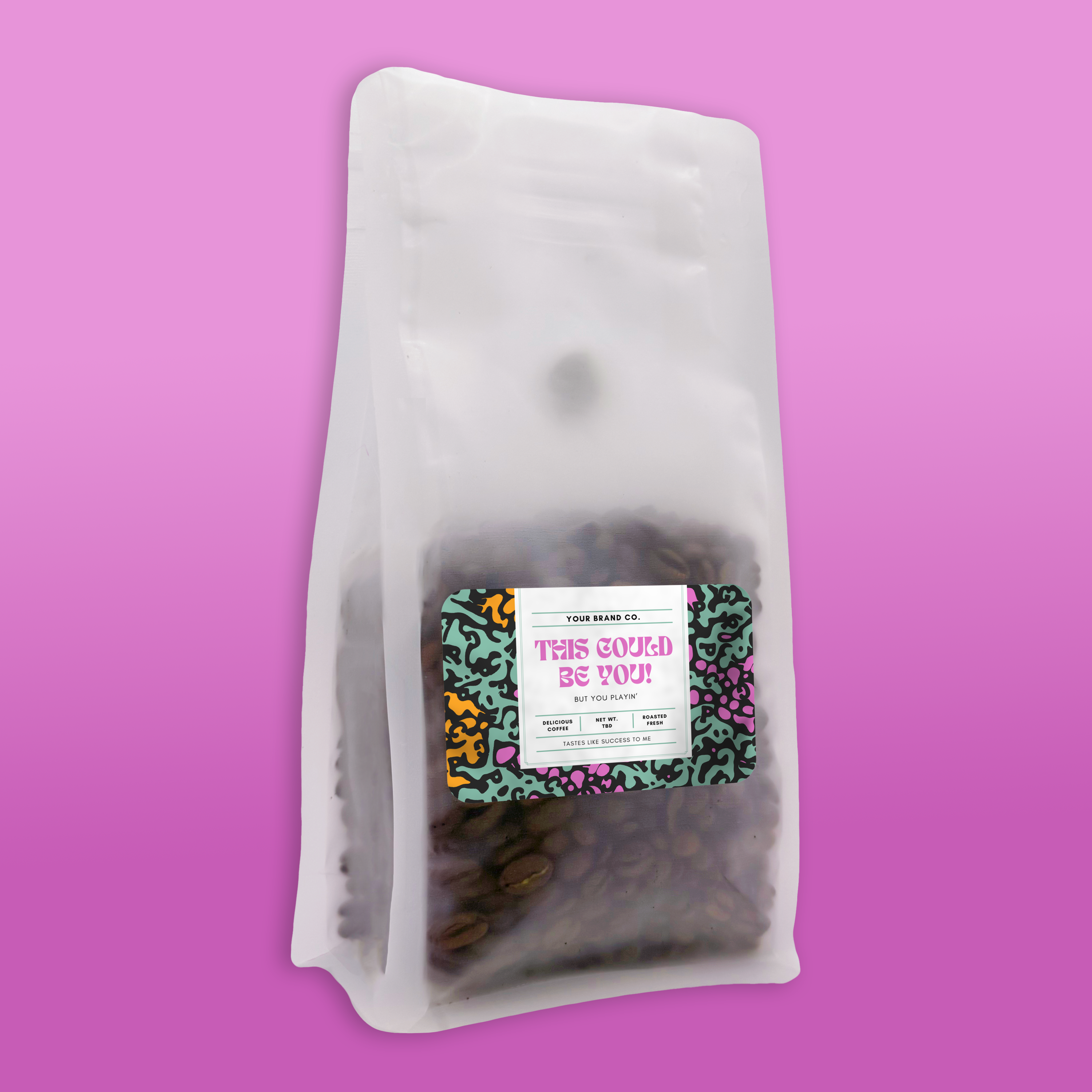Frosted Transparent 10oz Flat Bottom Bag - Case