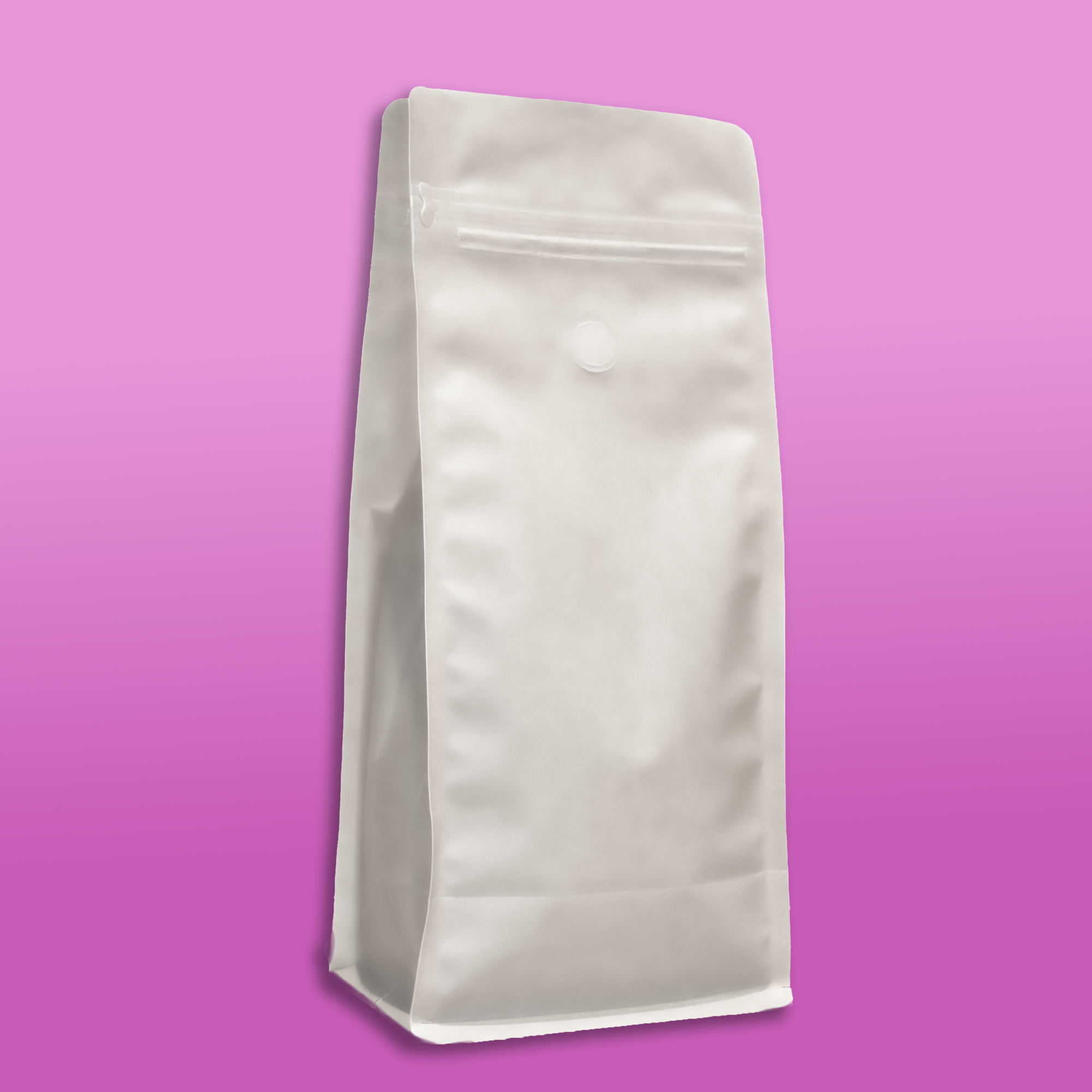 White Flat Bottom Bag - Case